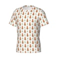 thumbnail image 5 of Vsdgher Cute Carrot Print Print Men's Dry Fit Mesh Athletic Shirts Moisture Wicking Tennis T-Shirt Tops, 5 of 9