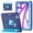 Dark blue, variant on Heavy Duty Shockproof Case For iPad Air 11 2026 / 2025 / 2024,Anti Drop Silicone PC Layer Protective Case Handle Stand ,Shoulder Strap,Cartoon Pattern Three-layer Protective Tablet Cover,Dark blue
