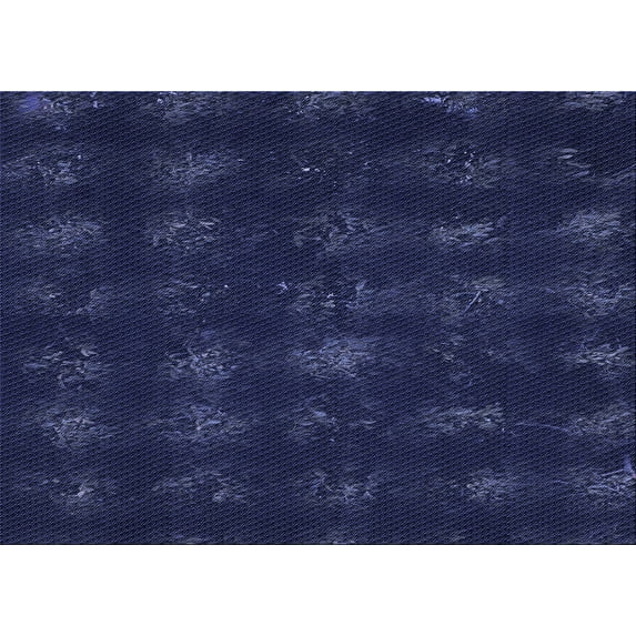 Ahgly Company Machine Washable Indoor Rectangle Transitional Night Blue Area Rugs, 5' x 7'
