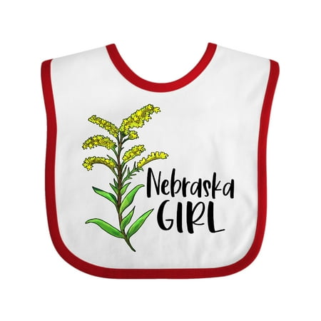 

Inktastic Nebraska Girl Goldenrod Flower Gift Baby Girl Bib