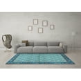 thumbnail image 3 of Ahgly Company Indoor Round Persian Light Blue Traditional Area Rugs, 4' Round, 3 of 4