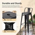 thumbnail image 2 of Devoko 30 Inch Metal Bar Stools Set of 4, Stackable Kitchen Island Bar Stools with Removable Back, Industrial Dining Chairs for Kitchen, Dining Room（Black）, 2 of 7