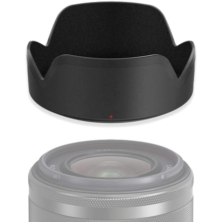 PZ EW-53 49mm Bayonet Dedicated Lens Hood for Canon EF-M 15-45mm f/3.5-6.3 is STM Lens (Replaces Canon EW-53 OEM Lens Hood)