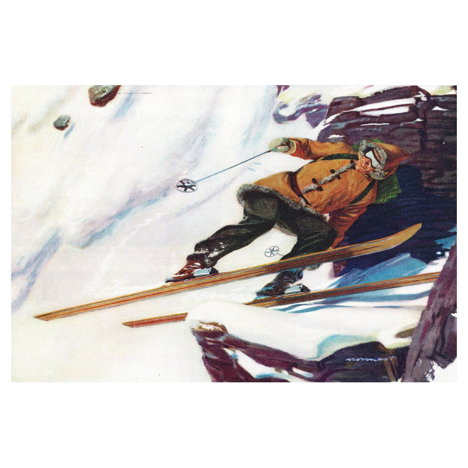 "Avalanche Rider" Painting Print on Wrapped Canvas