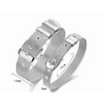 thumbnail image 2 of Unisex Women's 925 Sterling Silver Bangle Bracelet 8 Inches 9.9MM Buckle L103-3, 2 of 3