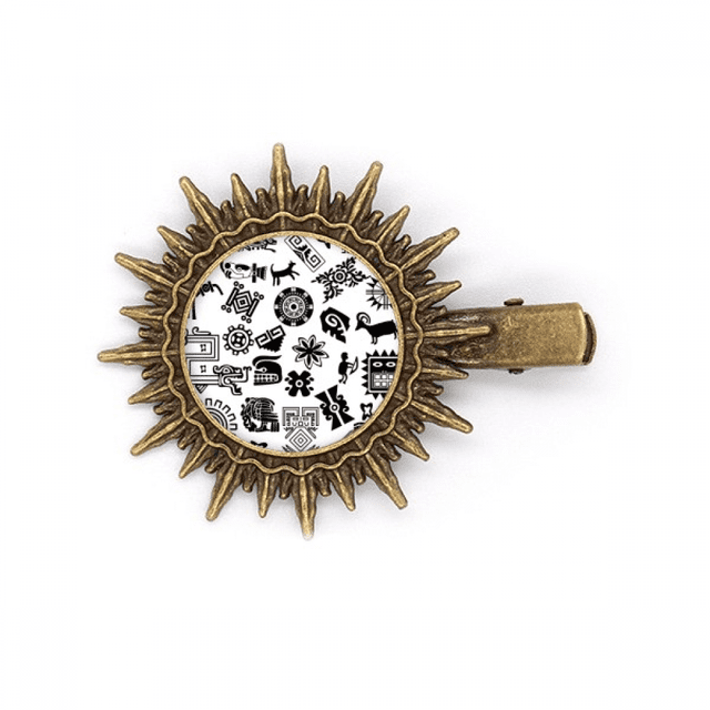 Ancient Egypt Art Decorative Pattern Hairpin Sun Headwear Retro Metal Clips Pin