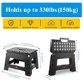 thumbnail image 4 of famuka Folding Step Stool 9 Inch Portable Plastic Non-Slip Footstool for Adults Holds Up to 330 lbs, 4 of 6