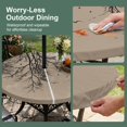 thumbnail image 5 of Round Outdoor Tablecloth with Umbrella Hole and Zipper, Brown Black Branches Tablecloth with Elastic Waterproof, Botanical Dead Tree Birds Patio Table Covers for 31" - 35" Picnic Pool Tables, 5 of 9