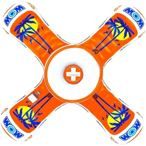 Parent- Inflatable Table Floating Island - Pool Float For 4 People & Built-In Cooler