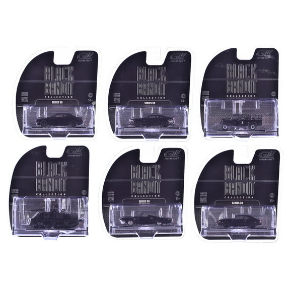 "Black Bandit" 6 piece Set Series 30 1/64 Diecast Model Cars by Greenlight