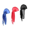 thumbnail image 3 of Sombreros Durag Yuyangstore 3PCS Negro Azul Rojo, 3 of 7