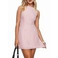thumbnail image 4 of Women'S Dress Stripe Summer Sleeveless Summer Casual Mini Dresses, 4 of 9