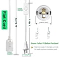 thumbnail image 2 of Cable de enchufe para bombilla Zarnicy E26/E27 de 16 pies con interruptor, 2 of 7