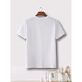 thumbnail image 3 of [Casual Wear] Happy Valentine's Day" Women's White T-Shirt - Pink Lettering, Short Sleeve Crew Neck, Casual Polyester Top, Machine Washable, Perfect for Spring/Summer Tee For Adult, Men, Women, Teen,, 3 of 7