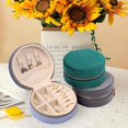 thumbnail image 2 of GHSDFBB Velvet Jewelry Travel Case, Small Travel Jewelry Box, Portable Travel Jewelry Organizer Box for Earrings Bracelets Rings Necklace (blue), 2-layer, 2 of 7