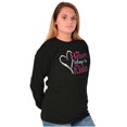 thumbnail image 4 of My Heart Belongs to my Kids Cute Mom Women Plus Size Long Sleeve Graphic Tee Brisco Brands 2X, 4 of 5