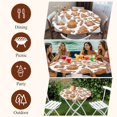thumbnail image 7 of Gingerbread Man Round Tablecloth, Fitted Table Cover with Elastic for 45"-54" Round Tables, Snowflakes Xmas Trees Candy Winter Table Cloth Outdoor Indoor Dinning Party Waterproof Tablecloths, 7 of 7