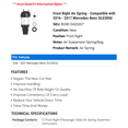thumbnail image 2 of Front Right Air Spring - Compatible with 2016 - 2017 Mercedes-Benz GLE300d, 2 of 2