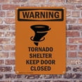 thumbnail image 4 of (2 Pack) Tornado Shelter Keep With Symbol OSHA Warning Sign 7 Inch X 10 Inch Plastic Sign, Weather Resistant, UV Protected for Workplace, Business, and Construction Site, Made in the, 4 of 8