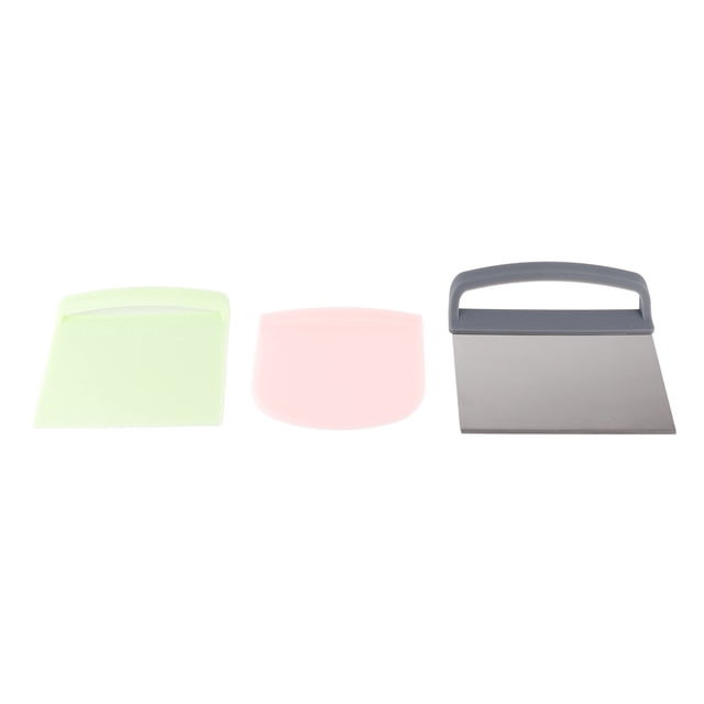 Juego De Raspadores De Masa, Cortador De Masa De Grado Alimenticio, Superficie Plana, Ligero, 3 Piezas Para Pastel Para Pan Para Cocina