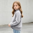 thumbnail image 3 of Lmnyox Sweaters for Kids Loose Solid Color Mock Neck Long Sleeve Knit Pullover Classic Winter Warm Sweaters, 3 of 9