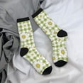 thumbnail image 5 of Sigee Daisies Flowers for Contrast Design Soft Moisture-Wicking Socks Crew Casual Athletic Stretchy Loose Middle Tube Socks, 5 of 6