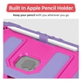 thumbnail image 2 of Vena For Apple iPad A16 Case For Kids (10.9"), iPad 10th Generation Case With Kickstand, iPad 11th Generation Case Pencil Holder, Purple/Rose Red, 2 of 7