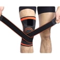 thumbnail image 1 of piezas de rodilleras deportivas Rodilleras para exteriores Rodilleras para proteger las rodillas, adecuadas para deportes como baloncesto, correr, tenis, ciclismo, etc. Naranja Talla M, 1 of 5