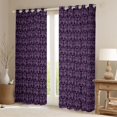 thumbnail image 2 of Feelyou Purple Hipple Damask Curtains Pack of 2 (52x84 Each), Life Tree Window Curtains, 2 of 6