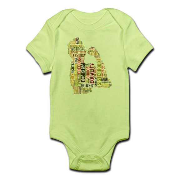 CafePress - Feminism Equals Strength Body Suit - Baby Light Bodysuit