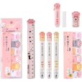 thumbnail image 1 of FYBTOF 9 Pcs Cute Cat Paw Stationery Set, Kawaii Cat Stationary Kit School Supplies Including Eraser Correction Tape Highlighters Sticky Notes Ruler Pencil Box School Office Supplies (Red)-5327, 1 of 5