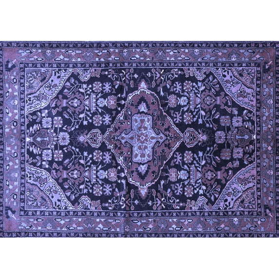 Ahgly Company Indoor Rectangle Persian Blue Traditional Area Rugs, 3' x 5'
