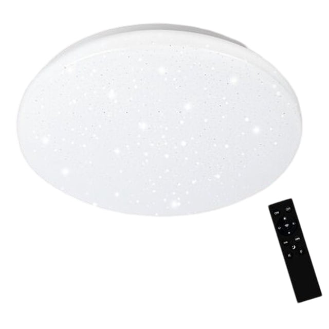 Lámpara de techo LED ultradelgada de 24 W con control remoto y luz de cielo estrellado variable