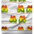 thumbnail image 1 of Soimoi Cotton Voile Fabric Branch & Colorful Parrot Bird Print Fabric by The Yard 42 Inch Wide, 1 of 3