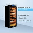 thumbnail image 5 of Cigar Climate Control Cabinet, Raching 330L Cigar Humidor Cabinet for Storing&Aging, Wood Frame with Constant Temperature and Humidity System, 6 Premium Canada Cedar Trays - Piano Paint Black, 5 of 9