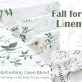 thumbnail image 3 of Cortinas de cocina Jinchan de lino con estampado floral primaveral, 90 cm, color verde 2P, 3 of 5