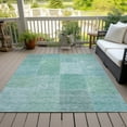 thumbnail image 6 of Addison Rugs Chantille Indoor/Outdoor Transitional Patchwork Teal Washable Rectangle Rug, 2'6" x 3'10", 6 of 6