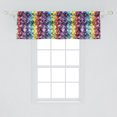thumbnail image 2 of Ambesonne Colorful Window Valance, Diagonal Houndstooth, 54" X 18", Multicolor, 2 of 3