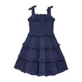 thumbnail image 3 of Planet Gold Toddler & Girls Summer Sleeveless Tiered Dress with Tie Straps, Sizes 12M-18, 3 of 6