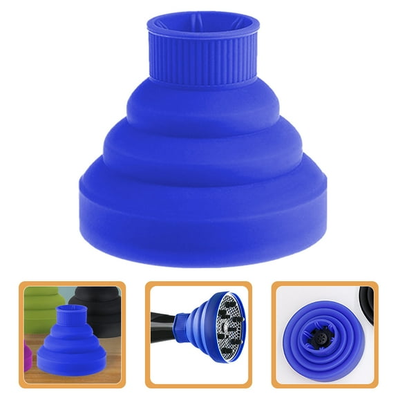 LOLIPPYY Hair Dryer Diffuser Attachment Silicone Blue for Wavy Curly and Straight Hair