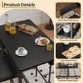 thumbnail image 2 of Ourlova Dining Table Set for 2 36 Inch High Top Kitchen Table Set with 3 Storage Shelves 2 Bar Stools with Backrest Space-Saving 2 Person Dining Table for Small Spaces Apartment Kitchen Table Studio, 2 of 7