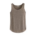 thumbnail image 1 of Tank Top Vestido Para Las Mujeres de verano para mujer, chaleco de algodón de bambú con cuello redondo, camisa ajustada coreana en forma de U sin mangas, chaleco de Color sólido (Khaki, One Size), 1 of 3