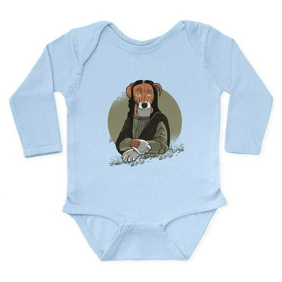 CafePress - Mona Lisa Dog Body Suit - Long Sleeve Cotton Baby Bodysuit