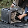 thumbnail image 6 of Pet Carrier for Small Large and Medium Cats,Soft-Sided Pet Carrier for Small Big Medium Cats and Puppy,Dog Carriers Cat Carriers Pet Privacy Protection Travel Carriers - Gray, 6 of 10
