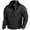 Black, variant on comerut Men Autumn Winter Solid Color Sweatshirt Stand Collar Zipper Half Placket Pullover Long Sleeve Windproof Warm Outdoor Hunting Tops