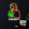 thumbnail image 2 of Handmadetneonsign Hijab Woman Face Led Sign, Hijab Beauty Neon Sign, Wall Decor, Face Girl Neon, 2 of 5