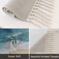 thumbnail image 6 of Blue Beach Coastal Washable Area Rug 3'x5', Summer Ocean Seaside Nautical Woven Cotton Tassels Kitchen Rugs, Non Slip Indoor Door Mat Throw Carpet for Entryway Living Room Nursery Laundry Room, 6 of 9