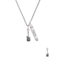 thumbnail image 2 of Delight Jewelry Silvertone Rock Star Guitar Silvertone Believe Faith Prayer Hope Bar Charm Necklace, 23", 2 of 4