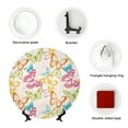 thumbnail image 4 of Kdxio Retro Colorful Butterfly Bone China Decorative Plate Ceramic Decorative Plate for Home Office Wall Stand Decorative Plates for Home Bedroom-10in, 4 of 6