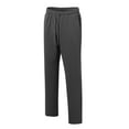 thumbnail image 4 of Men's Casual Pants Comfortable Lightweight Breathable Knitted Drawstring Waist Elastic Sweatpants for Daily Wear Men's Adaptive Pants Oversized Stretch Waist, 4 of 5